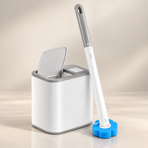 Cepillo desechable FloraClean con base y cabezal azul